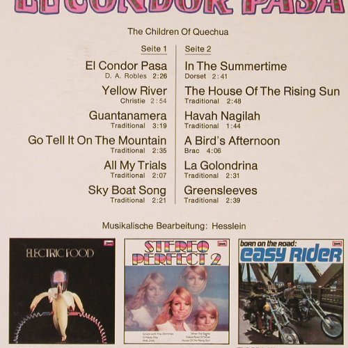 Children of Quechua: El Condor Pasa, Europa (E 452), D Typ: LP Best.-Nr.: Y2991 Preis: 5,00 Euro