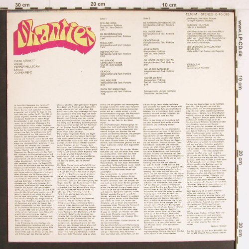 Köbbert,Horst & Reriker Heulbojen: Shanties, Amiga (8 45 078), DDR, 1977 Typ: LP Best.-Nr.: Y3018 Preis: 9,00 Euro