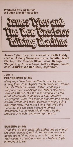 Tyler,James: & The New Excelsior Talking Machine, Decca, Sample-Stol(SKL 5266), UK, 10 Tr., 1977 - LP - Y3063 - 7,50 Euro