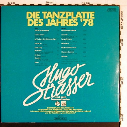 Strasser,Hugo & Tanz-Orch.: Die Tanzplatte des Jahres 78, Foc, EMI(066-32 456), D, 1977 - LP - Y3105 - 6,00 Euro