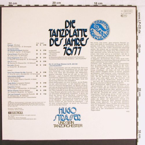 Strasser,Hugo & Tanz-Orch.: Die Tanzplatte des Jahres 76/77, EMI(062-31 825), D, 1976 - LP - Y3106 - 6,00 Euro