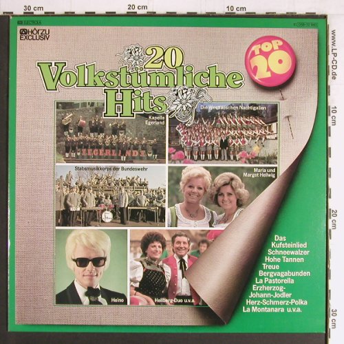 V.A.20 Volkstümliche Hits: Heino, Hellberg-Duo.. u.a., HörZu(058-32 940), D,  - LP - Y3119 - 6,00 Euro
