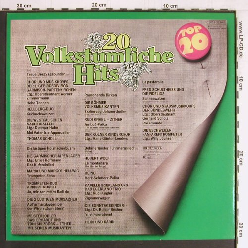 V.A.20 Volkstümliche Hits: Heino, Hellberg-Duo.. u.a., HörZu(058-32 940), D,  - LP - Y3119 - 6,00 Euro