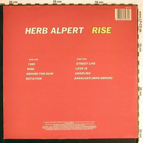 Alpert,Herb: Rise (1979), Hallmark (SHM 3163), UK,Ri, 1985 Typ: LP Best.-Nr.: Y3166 Preis: 6,00 Euro
