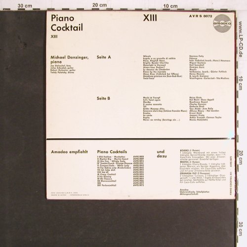 V.A.Piano Cocktail XIII: Michael Danzinger, piano, Amadeo (AVRS 8072), A Typ: 10" Best.-Nr.: Y3197 Preis: 7,50 Euro
