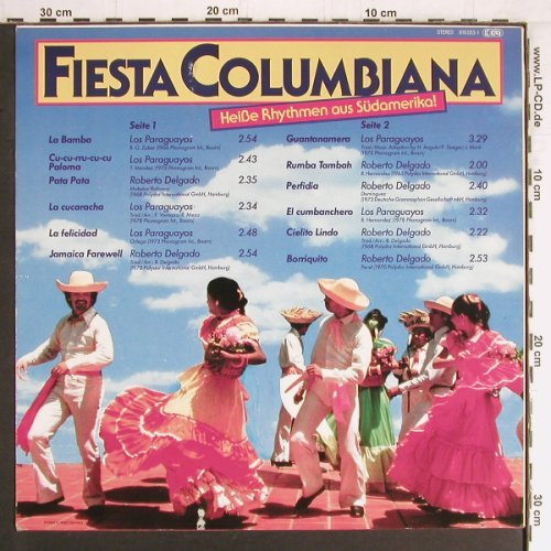 V.A.Fiesta Columbiana: Heiße Rhythmen aus Südamerika, Pop Edition (816 053-1), D Typ: LP Best.-Nr.: Y3233 Preis: 6,00 Euro