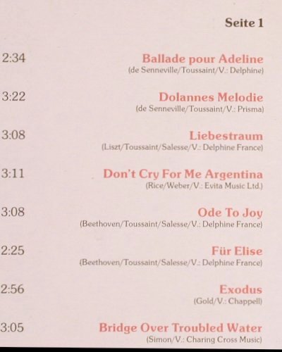 Clayderman,Richard: Liebestraum, Sonderauflage, Delphine (27 157-7), D, 1980 Typ: LP Best.-Nr.: Y3272 Preis: 6,00 Euro