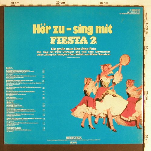 Sing-mit-Party-Orchester: Fiesta 2, Die gr.neue Non-Stop-Fete, EMI/Hör Zu(066-45 147), D, 1978 - LP - Y3285 - 7,50 Euro