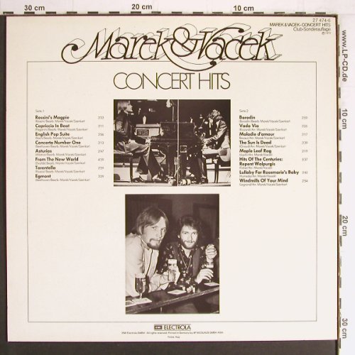 Marek & Vacek: Concert Hits, Club-Ed., EMI(27 474-6), D, 1973 - LP - Y3313 - 7,50 Euro