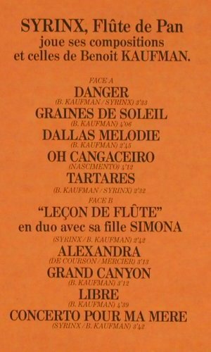 Syrinx et Simona: Lecon de Flute, Carrere(67 939), F, 1982 - LP - Y3321 - 7,50 Euro