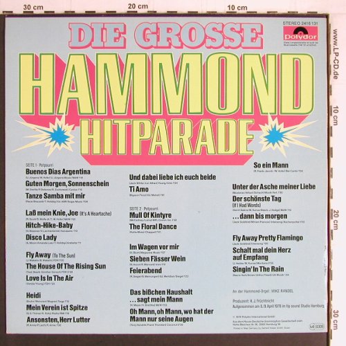 Randel,Mike: Die große Hammond Hitparade, Polydor (2416 131), D, 1978 Typ: LP Best.-Nr.: Y3358 Preis: 6,00 Euro