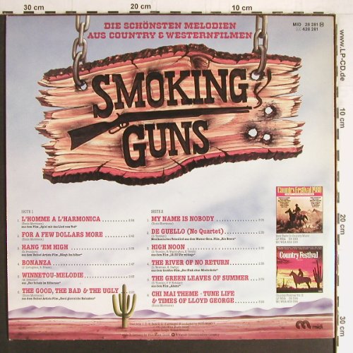 V.A.Smoking Guns (Paul Nero): Die schön.Melodien a.County..Filmen, Midi (MID 28 281), D, 1981 Typ: LP Best.-Nr.: Y3361 Preis: 5,00 Euro