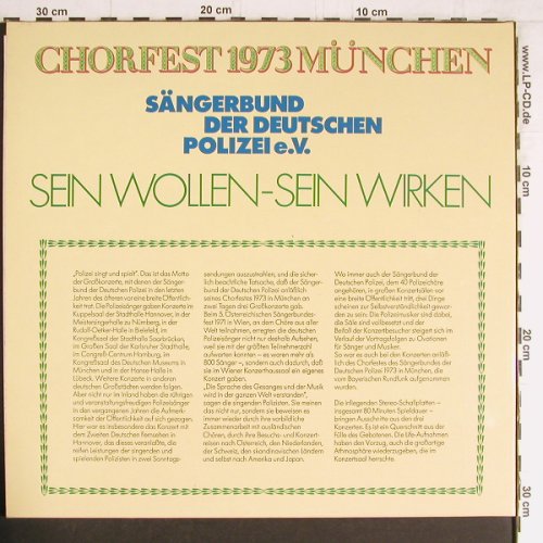 V.A.Chorfest 1973 München: Sängerbund d.Deutschen Polizei e.V., Sängerbund (2666 240), D, 1973 Typ: 2LP Best.-Nr.: Y3524 Preis: 9,00 Euro