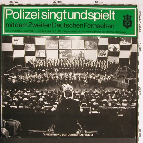 V.A.Polizei singt und spielt: Mit dem ZDF, Das Sonntagskonzert, Sängerb. und d. Polizei (0629 977), D, m-/vg+, 1971 Typ: 2LP Best.-Nr.: Y3525 Preis: 9,00 Euro