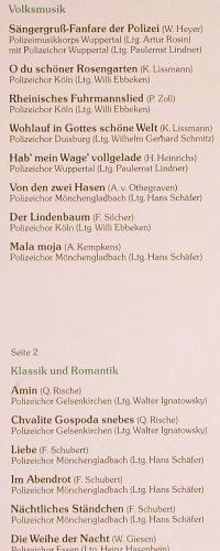 V.A.Polizei & singt und spielt: Volksmusik,Klassik,Märsche..., Sängerbund d. Polizei (SF 06104), D, 1981 Typ: 2LP Best.-Nr.: Y3526 Preis: 9,00 Euro