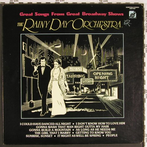 Rainy Day Orchestra: Great Songs From Great BroadwayShow, Sunnyvale Records (9330-1007), US co, 1977 Typ: LP Best.-Nr.: Y3560 Preis: 7,50 Euro