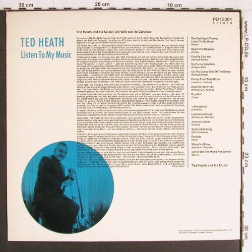 Heath,Ted: Listen To My Music, Decca (PD 12 004), D Typ: LP Best.-Nr.: Y3579 Preis: 7,50 Euro