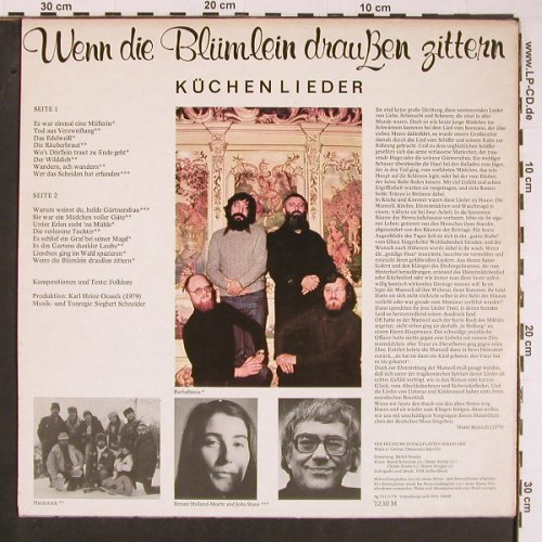 V.A.Küchenlieder: Wenn die Blümlein Draußen Zittern, Amiga (8 45 167), DDR, 1979 Typ: LP Best.-Nr.: Y361 Preis: 6,00 Euro