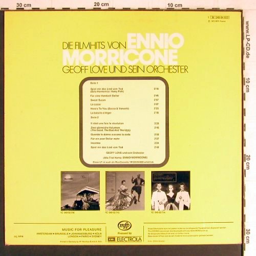 Geoff Love & Orchestra: Die Filmhits von Ennio Morricone, MFP (M 048-94 653), D, 1973 Typ: LP Best.-Nr.: Y3745 Preis: 6,00 Euro
