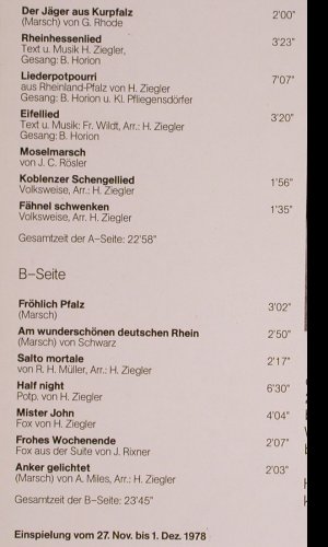 Polizei-Musikkorps Rheinland-Pfalz: Mit Pauken und Trompeten, Pallas (111 225), D, 1978 Typ: LP Best.-Nr.: Y3763 Preis: 7,50 Euro