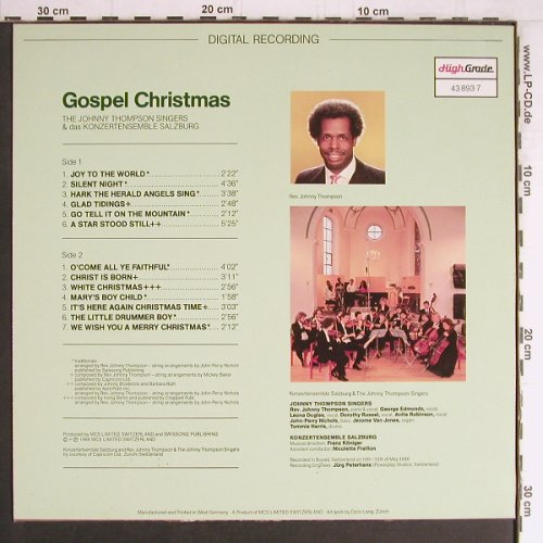 Thompson Singers,Johnny: Gospel Christmas, Konz.Ens.Salzburg, High Grade(43 893 7), CH, 1986 - LP - Y3971 - 6,00 Euro