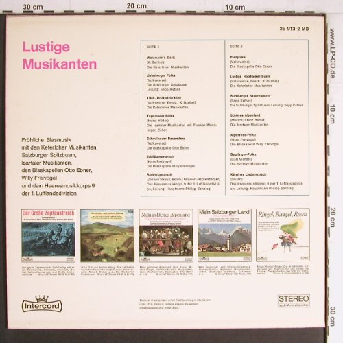 V.A.Lustige Musikanten: Keferloher Musik... Heeresmusikkorp, Intercord (28 913-2 MB), D, 14Tr. Typ: LP Best.-Nr.: Y4027 Preis: 6,00 Euro