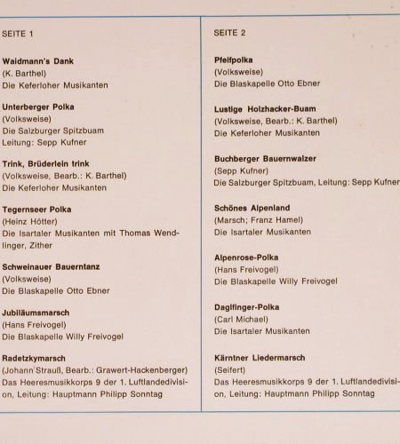 V.A.Lustige Musikanten: Keferloher Musik... Heeresmusikkorp, Intercord (28 913-2 MB), D, 14Tr. Typ: LP Best.-Nr.: Y4027 Preis: 6,00 Euro