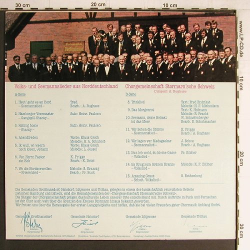 Chorgemeinschaft Storman'sche: Schweiz, Sing Man To!, Chorgemeinschaft (KK 805), D Typ: LP Best.-Nr.: Y4184 Preis: 12,50 Euro