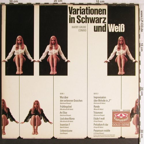 Grube Combo,Harry: Variationen In Schwarz und Weiss, Karussell (2415 038), D, 1972 Typ: LP Best.-Nr.: Y4193 Preis: 6,00 Euro