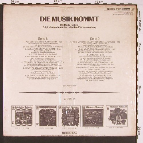 V.A.Die Musik kommt - Maria Hellwig: Origin.Aufn.d.beliebten Fernsehs., HörZu Diskothek 10 (SHZEL 722), D,FS-NEW, 1974 Typ: LP Best.-Nr.: Y419 Preis: 9,00 Euro