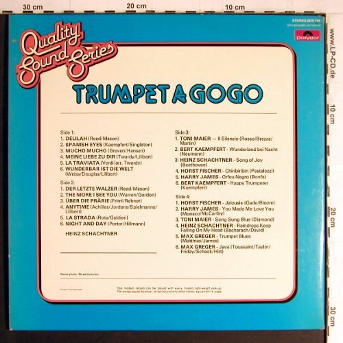 V.A.Trumpet A Gogo: Heinz Schachtner... Max Greger, Foc, Polydor (2670 144), NL, 24Tr. Typ: 2LP Best.-Nr.: Y4224 Preis: 7,50 Euro
