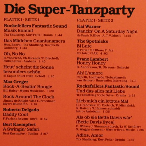 V.A.Die Super Tanzparty: Greger,Delgado u.a. 40 Tr., Foc, Karussell (2873 033), D, 1982 Typ: 2LP Best.-Nr.: Y4244 Preis: 7,50 Euro