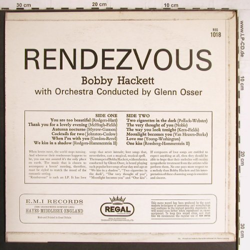 Hackett,Bobby: Rendevouz, m /vg+, Regal (REG 1018), UK, Mono Typ: LP Best.-Nr.: Y4253 Preis: 7,50 Euro