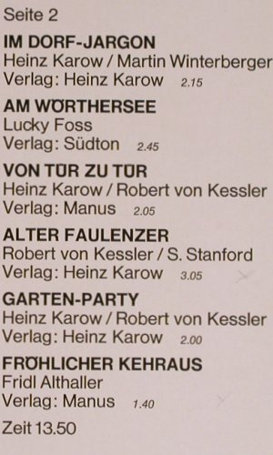 Wörthersee Musikanten: Same, M Records (89 548 ZU), D, 1975 Typ: LP Best.-Nr.: Y4270 Preis: 6,00 Euro