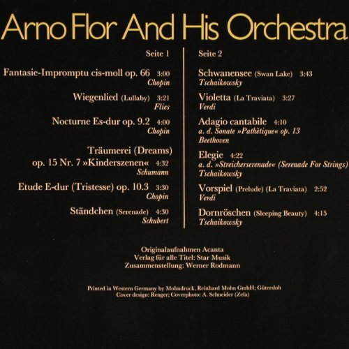 Flor,Arno and his Orchestra: Classics For Dreaming, S*R (38 177 2), D, 1979 Typ: LP Best.-Nr.: Y4307 Preis: 7,50 Euro