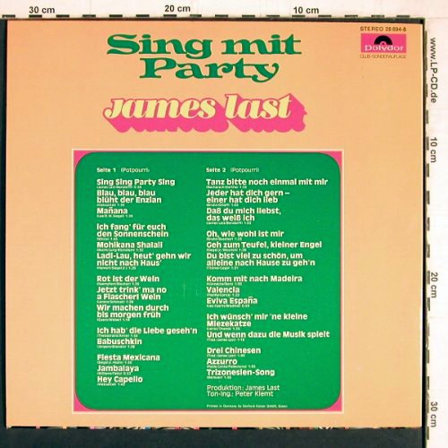 Last,James: Sing mit Party, Polydor Club-Ed.(28 694-8), D, 1973 - LP - Y4343 - 6,00 Euro