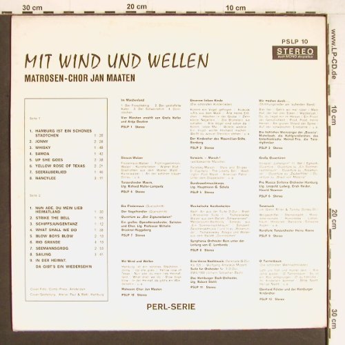 Matrosen-Chor Jan Maaten: Mit Wind und Wellen, Perl(PSLP 10), D, 1967 - LP - Y4378 - 7,50 Euro