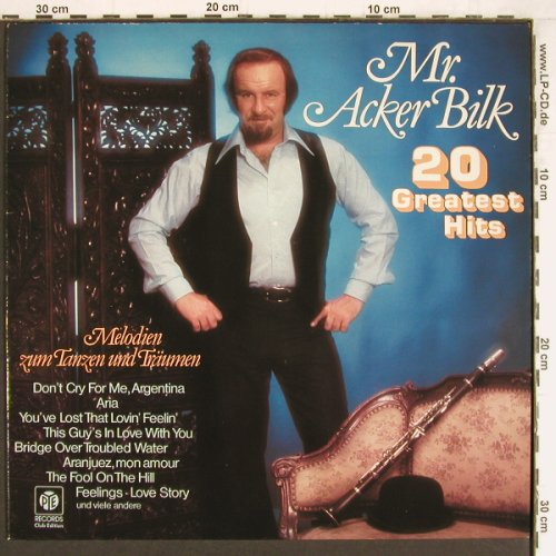 Acker Bilk,Mr.: 20 Greatest Hits, Club-Ed., PYE (34 275 6), D, 1979 Typ: LP Best.-Nr.: Y4380 Preis: 6,00 Euro