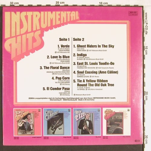 V.A.Original Instrumental Hits: Jörgen Ingmann...101Strings,sealed!, Zebra (0091.839), D,10Tr. Typ: LP Best.-Nr.: Y4514 Preis: 9,00 Euro