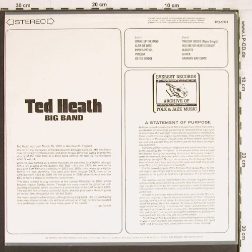 Heath,Ted: Big Band, Everest Records (FS-251), US, 1970 Typ: LP Best.-Nr.: Y4572 Preis: 7,50 Euro