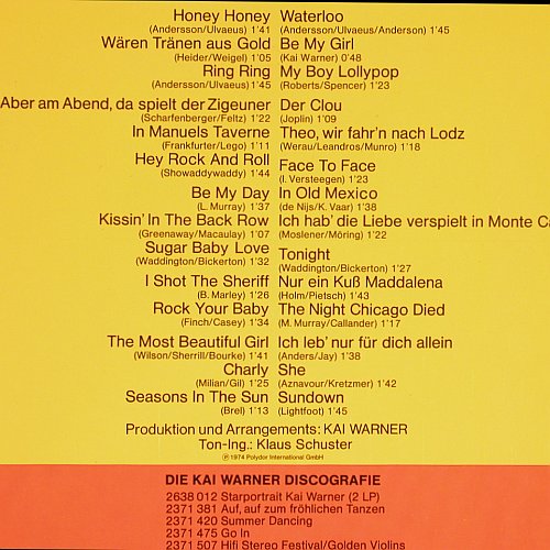 Warner,Kai: Music-Box, Polydor (2417 104), D, 1974 Typ: LP Best.-Nr.: Y4610 Preis: 6,00 Euro