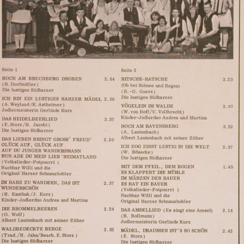 Lustigen Südharzer, die: Waldbedeckte Berge, Arminia(SRI 5016), D, 1975 - LP - Y4617 - 6,00 Euro