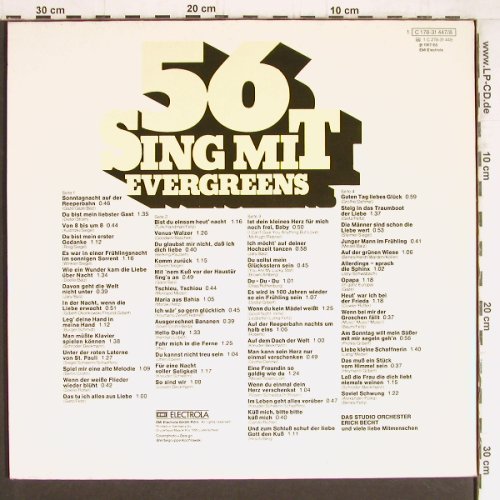 Becht,Eric/Studio Orch....: 56 Sing mit Evergreens Vol.1, Foc, EMI Columbia (C 178-31 447/8), D Typ: 2LP Best.-Nr.: Y4671 Preis: 7,50 Euro
