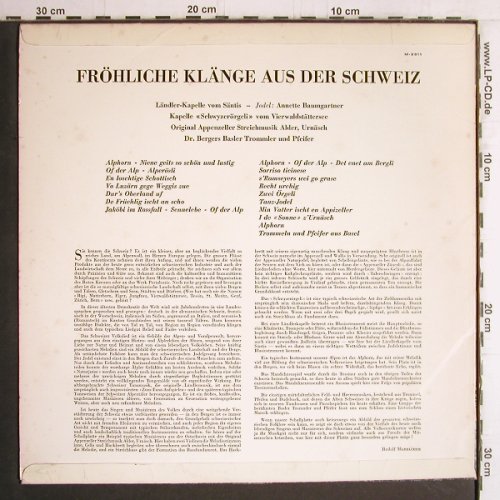 V.A.Fröhliche Klänge aus d.Schweiz: Alphorn, Ländler-Kapelle, Jodel..., Concert Hall (M-2311),  Typ: LP Best.-Nr.: Y4682 Preis: 7,50 Euro