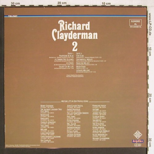 Clayderman,Richard: Profile 2, Teldec (6.24382 AL), D, 1980 Typ: LP Best.-Nr.: Y4780 Preis: 6,00 Euro