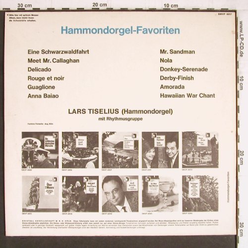 Tiselius,Lars mit Rhythmusgruppe: Hammondorgel-Favoriten, vg+/m-, Volksplatte(SMVP 6017), D,  - LP - Y4793 - 5,00 Euro