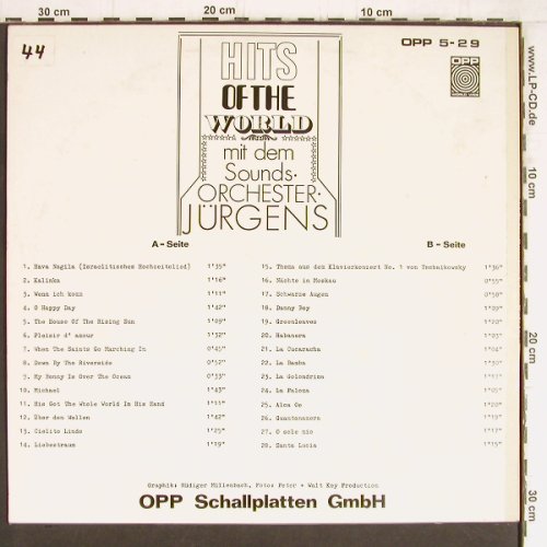 Sound Ochester Jügens: Hits of the World, OPP(5-29), D, woc, 1970 - LP - Y4825 - 6,00 Euro