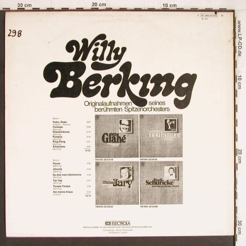 Berking,Willy: Originalaufn.s.berühmtenSpitzenorch, MFP (M 048-28 542), D,woc,co, 1970 Typ: LP Best.-Nr.: Y4845 Preis: 7,50 Euro