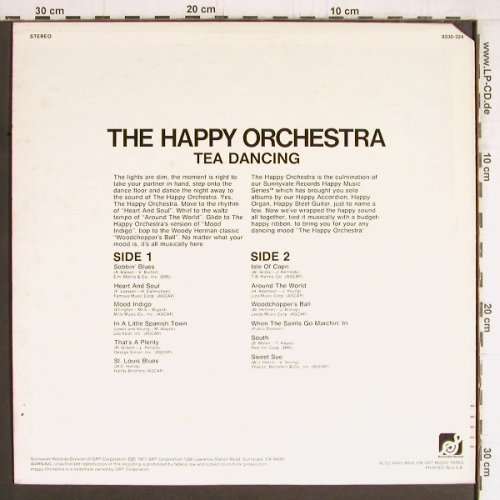 Happy Orchestra feat.Russ Carlyle: Tea Dancing, Sunnyvale (9330-324), US, CO, 1977 Typ: LP Best.-Nr.: Y4848 Preis: 6,00 Euro