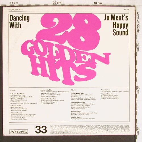 Ment,Jo - Happy Sound: 28 Golden Hits-Dancing with.., Discoton(77 529), D,  - LP - Y4856 - 7,50 Euro